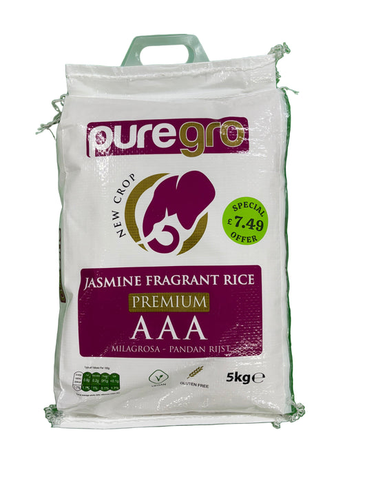 Puregro Jasmine Fragrant Rice (5KG)