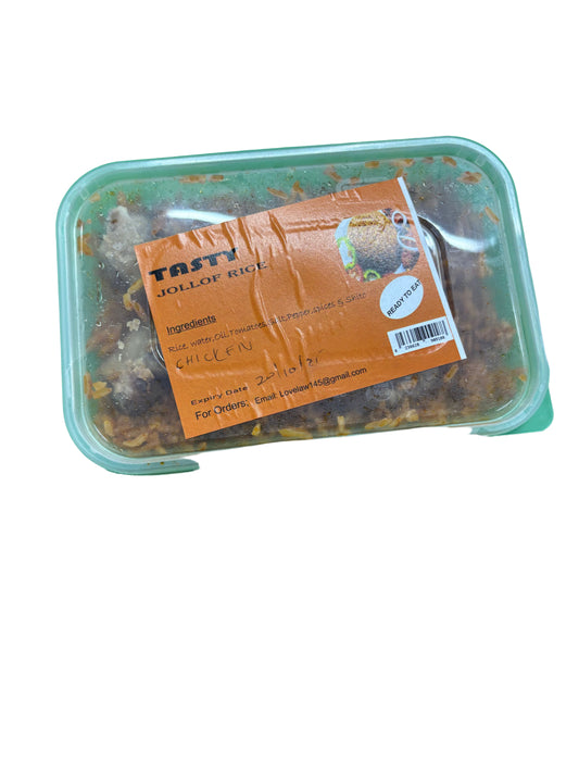 Tasty Jollof Rice (Chicken)